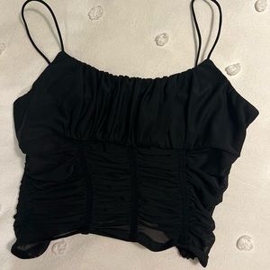 Princess Polly black mesh top